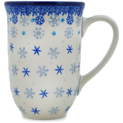 Polish Pottery Mug 19 oz Snow Storm