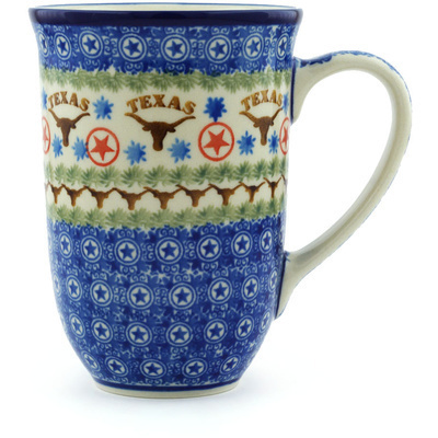 Polish Pottery Mug 19 oz Texas State