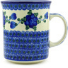 Polish Pottery Mug 20 oz Blue Poppies