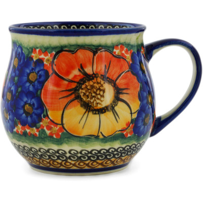 Polish Pottery Mug 20 oz Bright Beauty UNIKAT