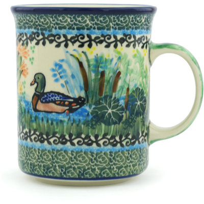 Polish Pottery Mug 20 oz Mallard Meadow UNIKAT