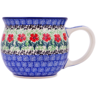 Polish Pottery Mug 20 oz Maraschino