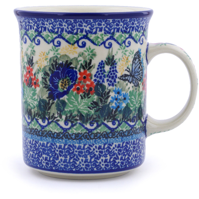 Polish Pottery Mug 20 oz Royal Blue Monarch UNIKAT