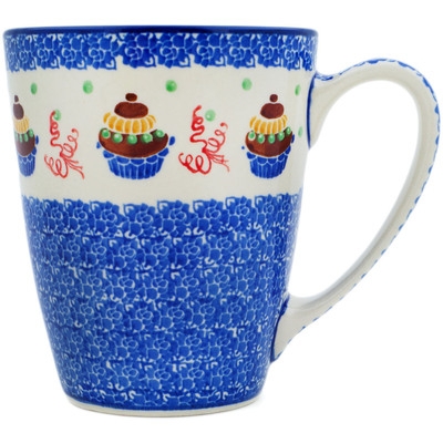 Polish Pottery Mug 22 oz Birthday Cupcakes