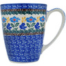 Polish Pottery Mug 22 oz Blue Forget-me-nots