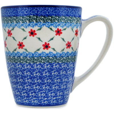 Polish Pottery Mug 22 oz Daisy Lace