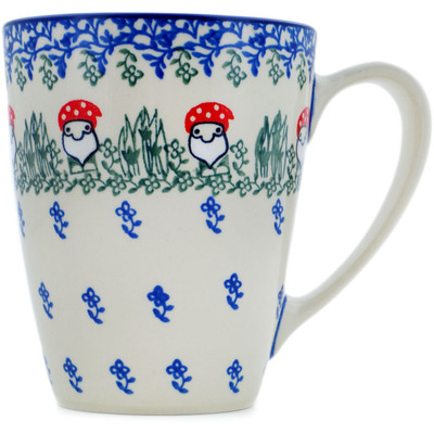 Polish Pottery Mug 22 oz Dancing Gnome