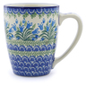 Polish Pottery Mug 22 oz Feathery Bluebells
