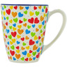 Polish Pottery Mug 22 oz In Love With Love UNIKAT