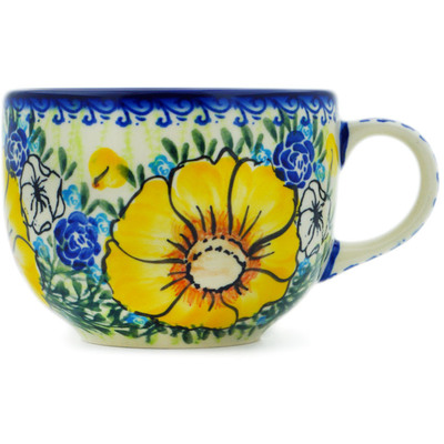 Polish Pottery Mug 23 oz Bright Blooms