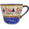 Polish Pottery Mug 26 oz Butterfly Summer Garden UNIKAT