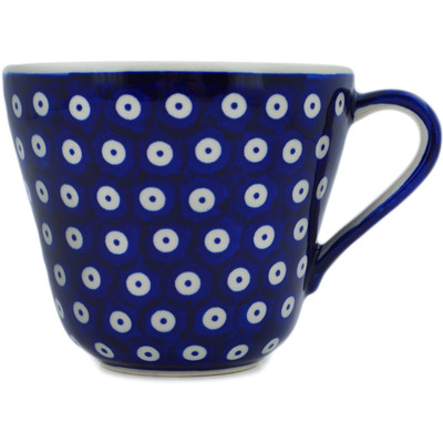 Polish Pottery Mug 26 oz Peacock Eyes