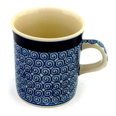 Polish Pottery Mug 5 oz Baltic Blue
