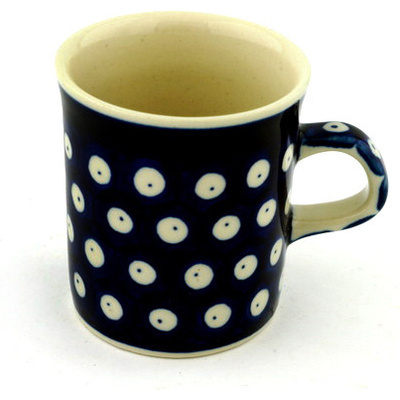 Polish Pottery Mug 5 oz Blue Eyes