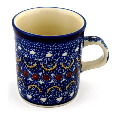 Polish Pottery Mug 5 oz Blue Horizons