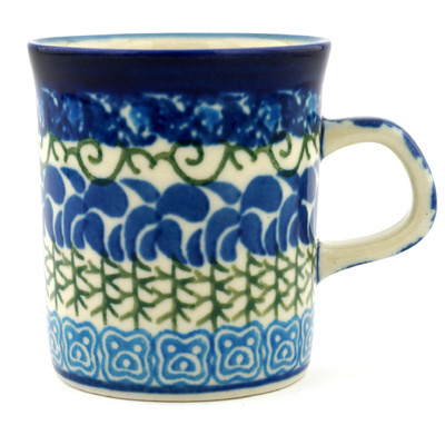 Polish Pottery Mug 5 oz Blue Passion