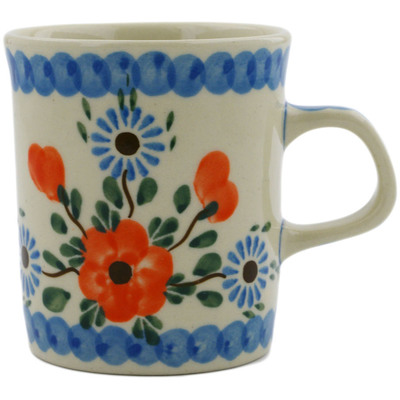 Polish Pottery Mug 5 oz Cherry Blossoms