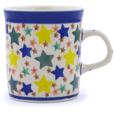 Polish Pottery Mug 5 oz Confetti Stars