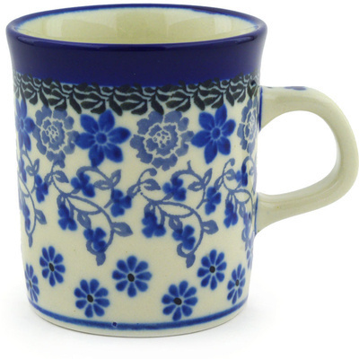 Polish Pottery Mug 5 oz Daisy Blues