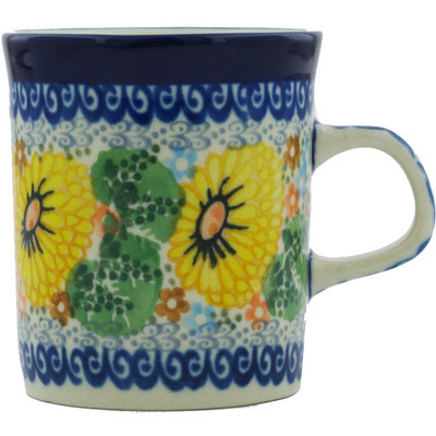 Polish Pottery Mug 5 oz Enchanted Spring UNIKAT
