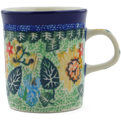 Polish Pottery Mug 5 oz Iris Spring UNIKAT