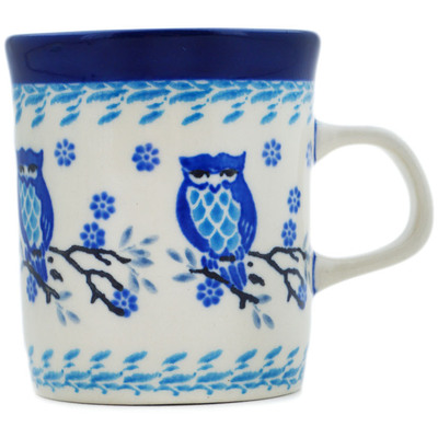 Polish Pottery Mug 5 oz Owl Kingdom UNIKAT