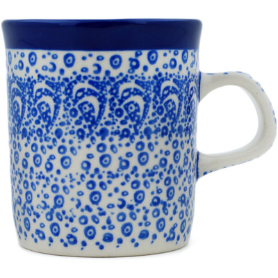 Polish Pottery Mug 5 oz Raindrops UNIKAT