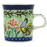 Polish Pottery Mug 5 oz Rooster Dance UNIKAT