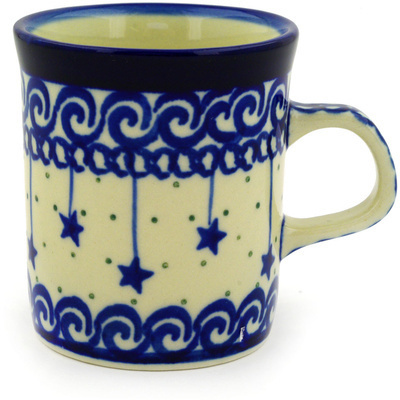 Polish Pottery Mug 5 oz Shooting Stars