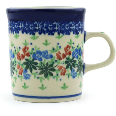 Polish Pottery Mug 5 oz Snapdragon Bouquet