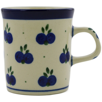 Polish Pottery Mug 5 oz Wild Blueberry