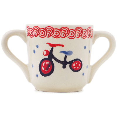 Polish Pottery Mug 7 oz Bicycle Rendezvous