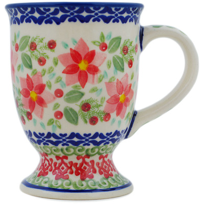 Polish Pottery Mug 7 oz Precious Pentas UNIKAT