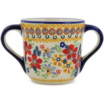 Polish Pottery Mug 7 oz Summer Bouquet UNIKAT