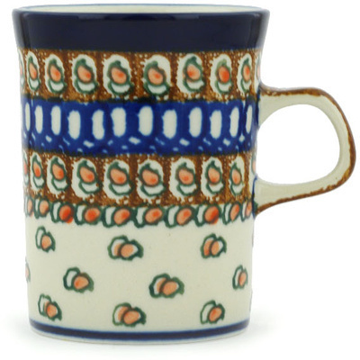 Polish Pottery Mug 8 oz Acorn Dance UNIKAT