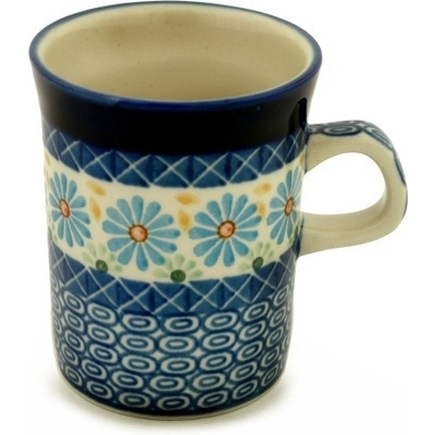 Polish Pottery Mug 8 oz Aster Peacock Eyes