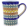 Polish Pottery Mug 8 oz Autumn Swirls