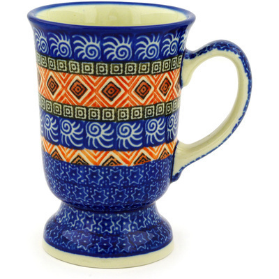 Polish Pottery Mug 8 oz Aztec Night