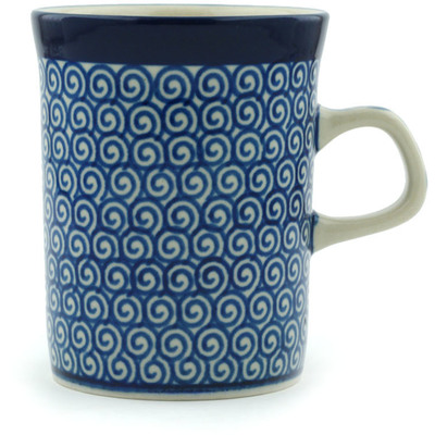 Polish Pottery Mug 8 oz Baltic Blue