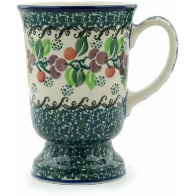 Polish Pottery Mug 8 oz Berry Garland