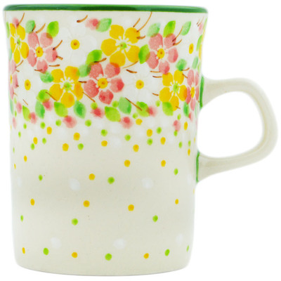 Polish Pottery Mug 8 oz Blossom Sprinkle UNIKAT