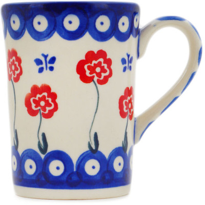 Polish Pottery Mug 8 oz Blue Eye Spring