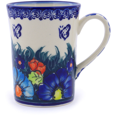 Polish Pottery Mug 8 oz Butterfly Splendor