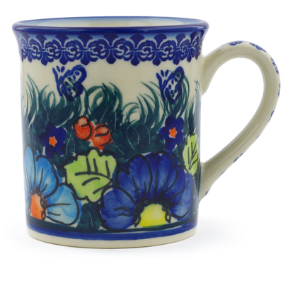 Polish Pottery Mug 8 oz Butterfly Splendor UNIKAT