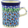 Polish Pottery Mug 8 oz Cactus UNIKAT