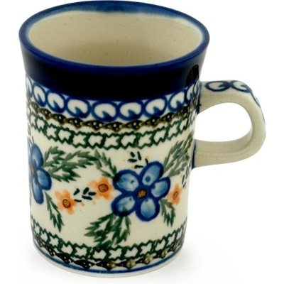 Polish Pottery Mug 8 oz Cobblestone Garden