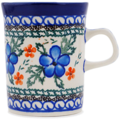 Polish Pottery Mug 8 oz Cobblestone Garden