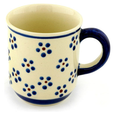 Polish Pottery Mug 8 oz Daisy Dots