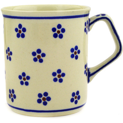 Polish Pottery Mug 8 oz Daisy Dots