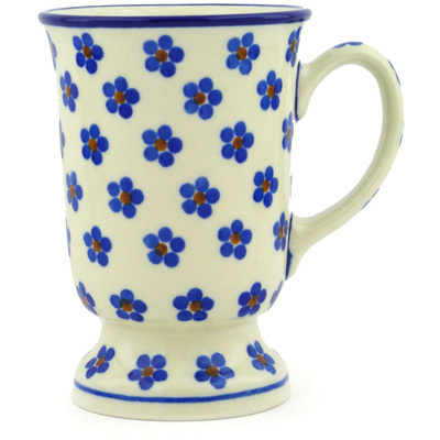 Polish Pottery Mug 8 oz Daisy Dots